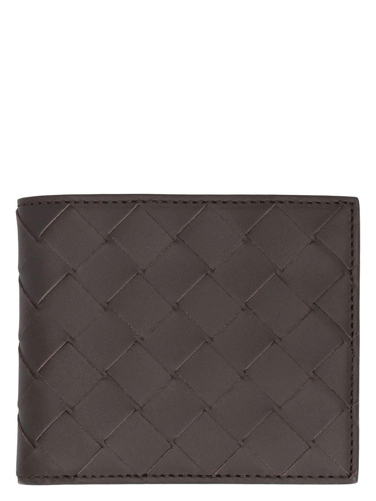 Bottega Veneta Men's Intrecciato Bi-Fold Wallet in Brown