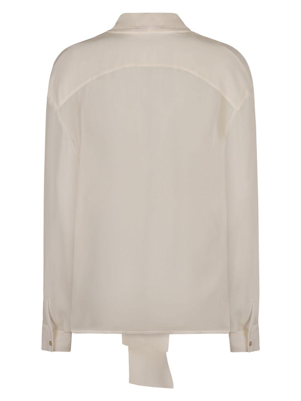 Max Mara Studio Women's Crotone Silk Blouse Top in White