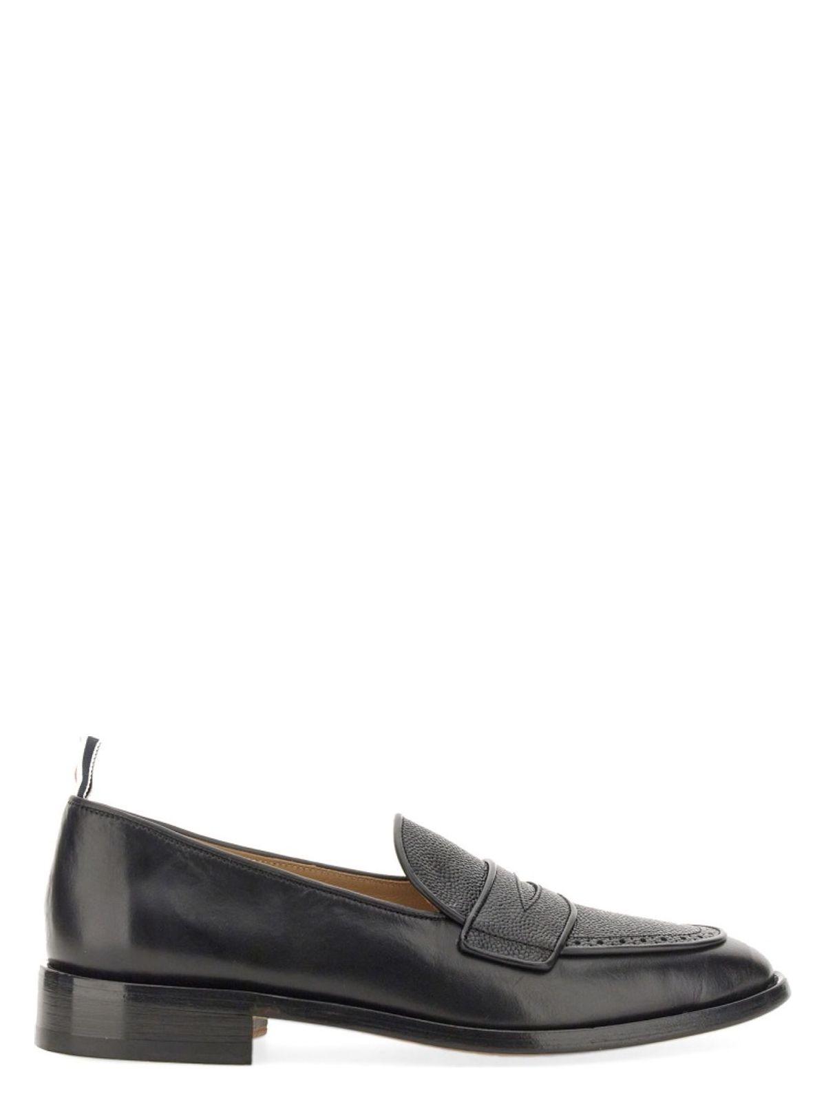 Thom Browne Men's Varsity Penny Loafer in Black