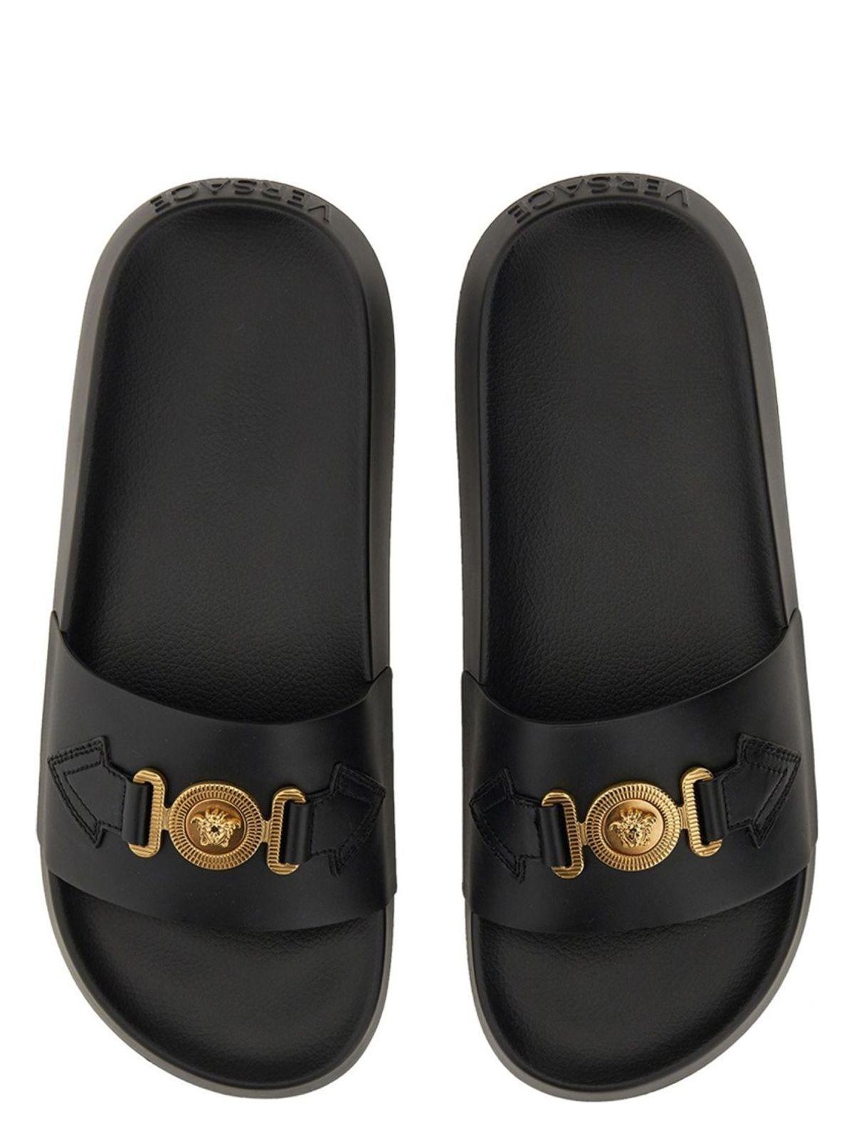 Versace Men's Slide Sandal in Black
