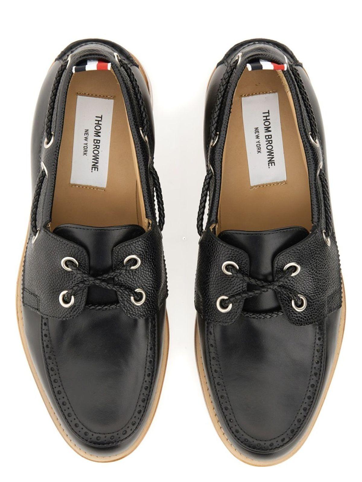 Thom Browne Men's Boat Moccasin Loafer in Black