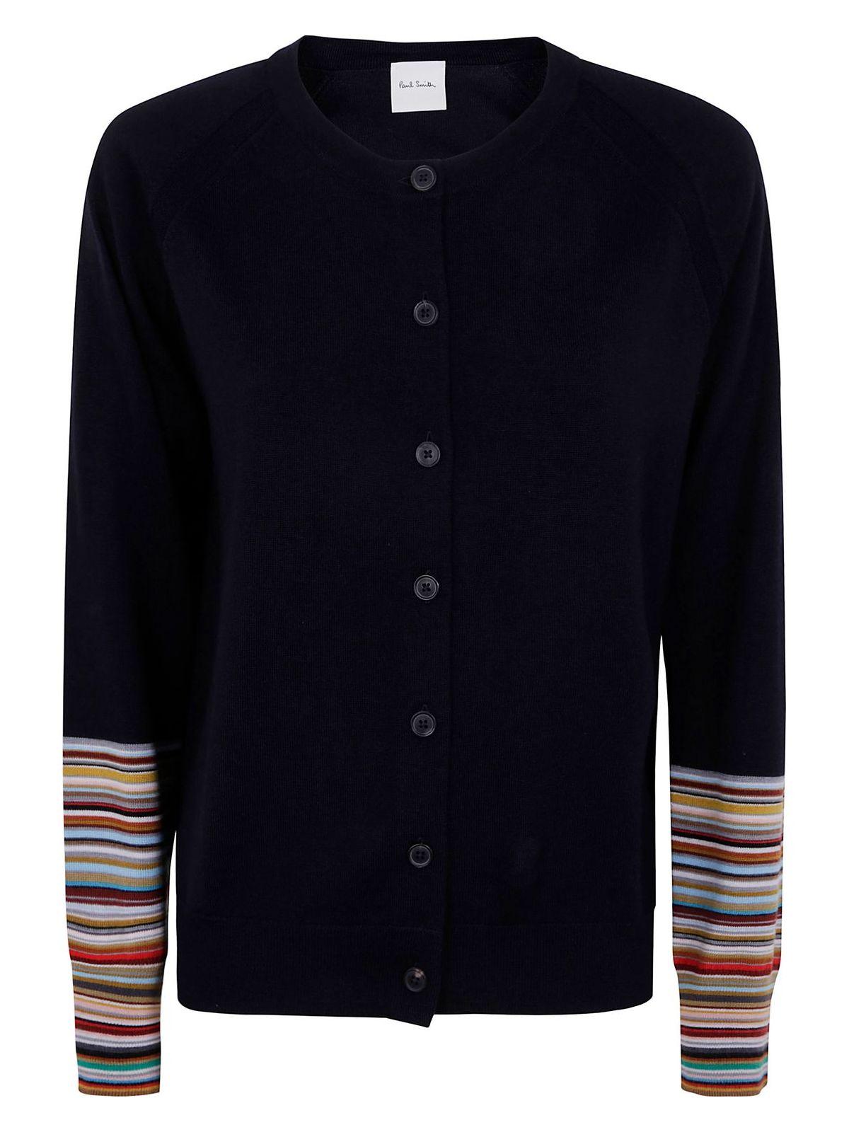 Paul Smith Womens Knitted Cardigan Button Thru in Blue