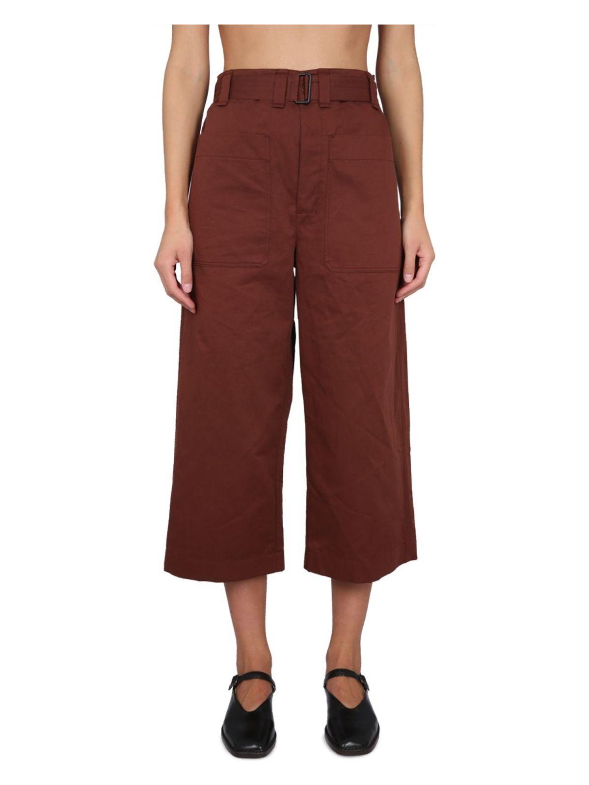 Lemaire Women's Cropped Pants in Brown