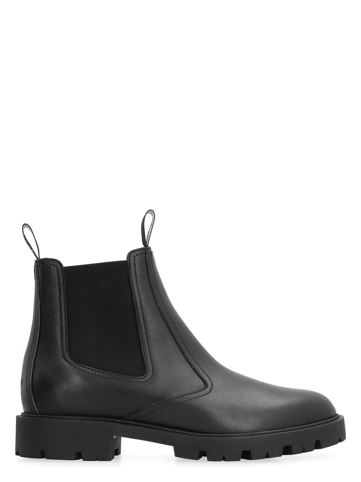 Celine Men's Margaret Leather Chelsea Boots in Black