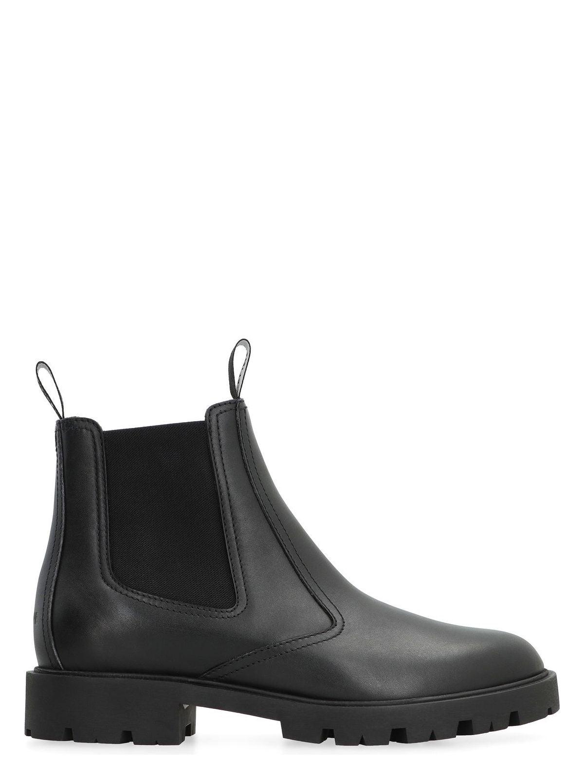 Celine Men's Margaret Leather Chelsea Boots in Black