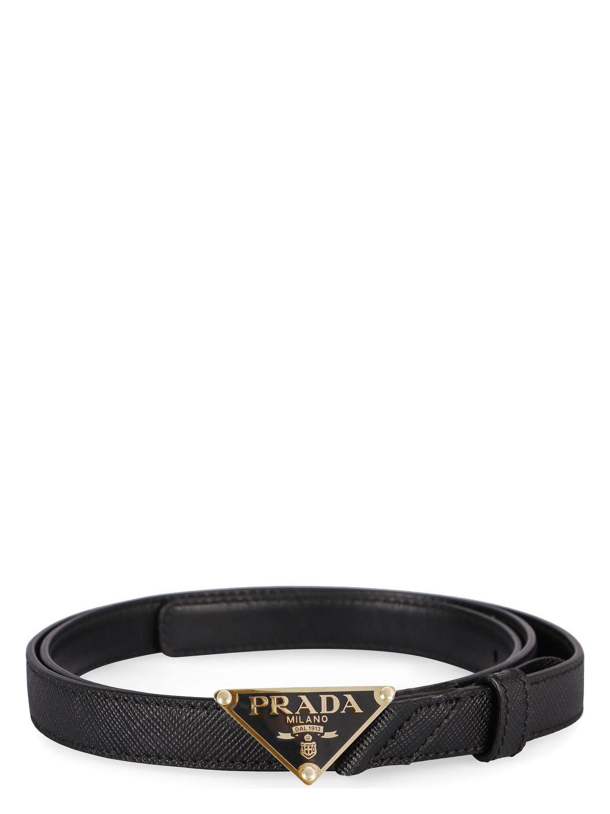 Prada Women's Leather Belt in Black