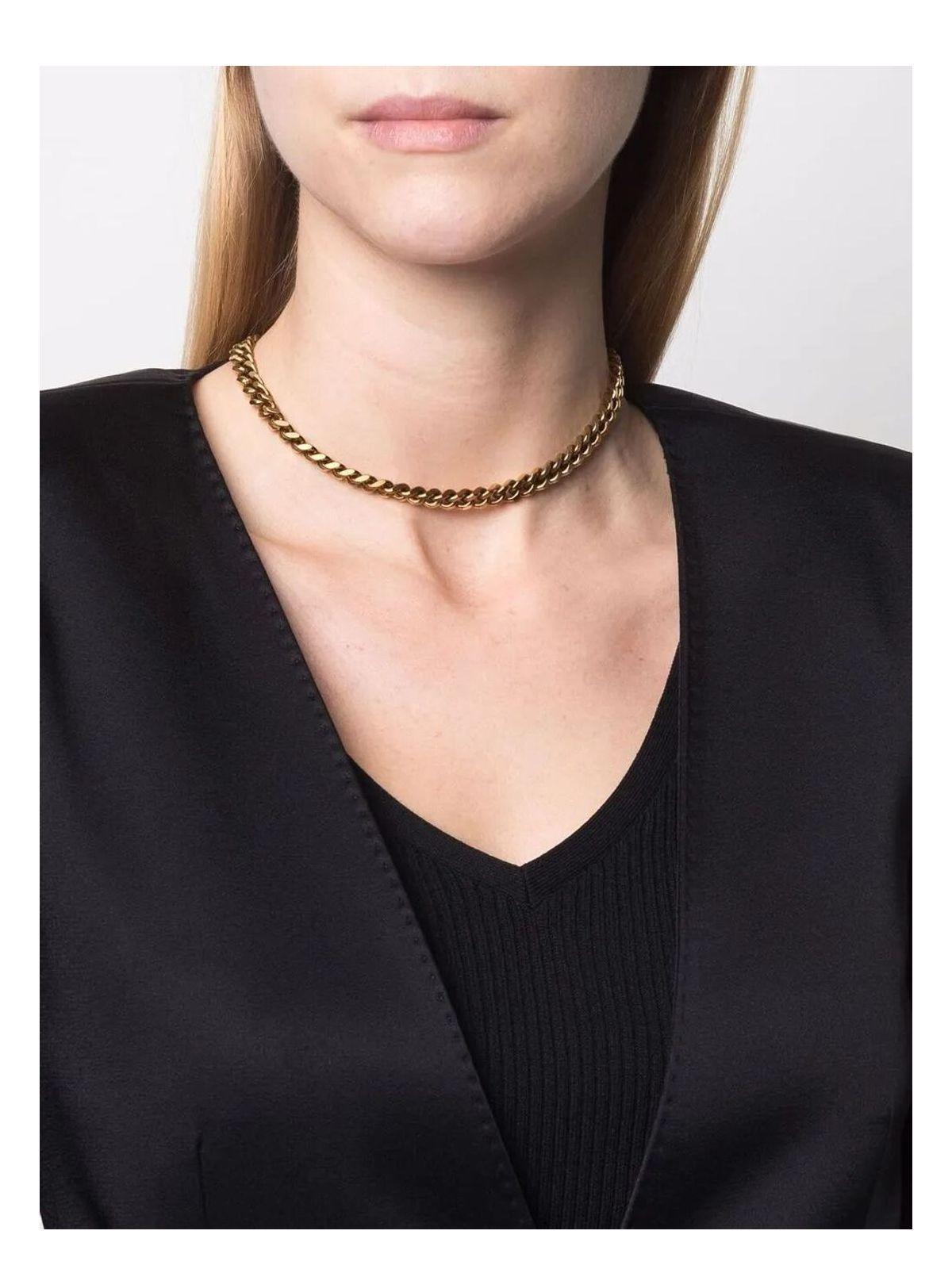 Saint Laurent Gold Metal Necklace
