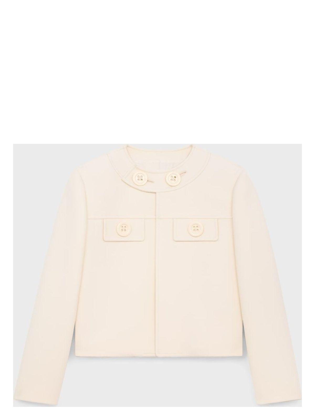 Celine Women's Cropped Jacket in Ivory