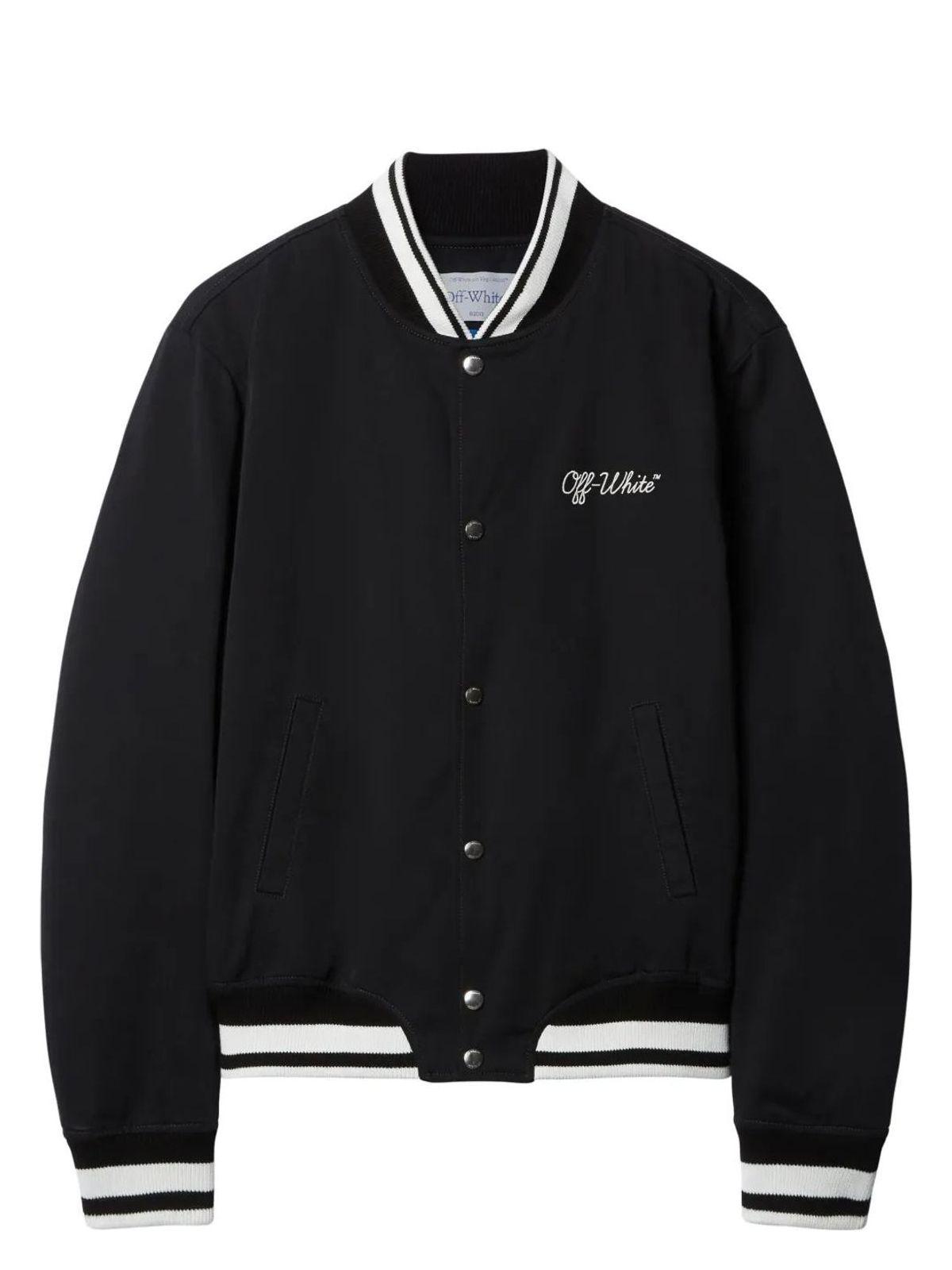 Off-White Men's Script Cotgab Souvenir Varsi and Varsity Souvenir Jacket