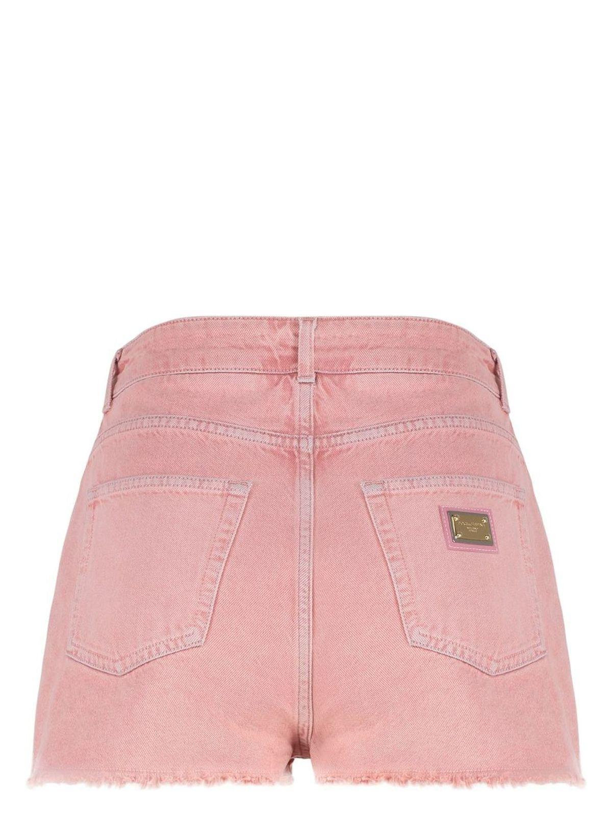 Dolce & Gabbana Women's Denim Cotton Shorts in Pink