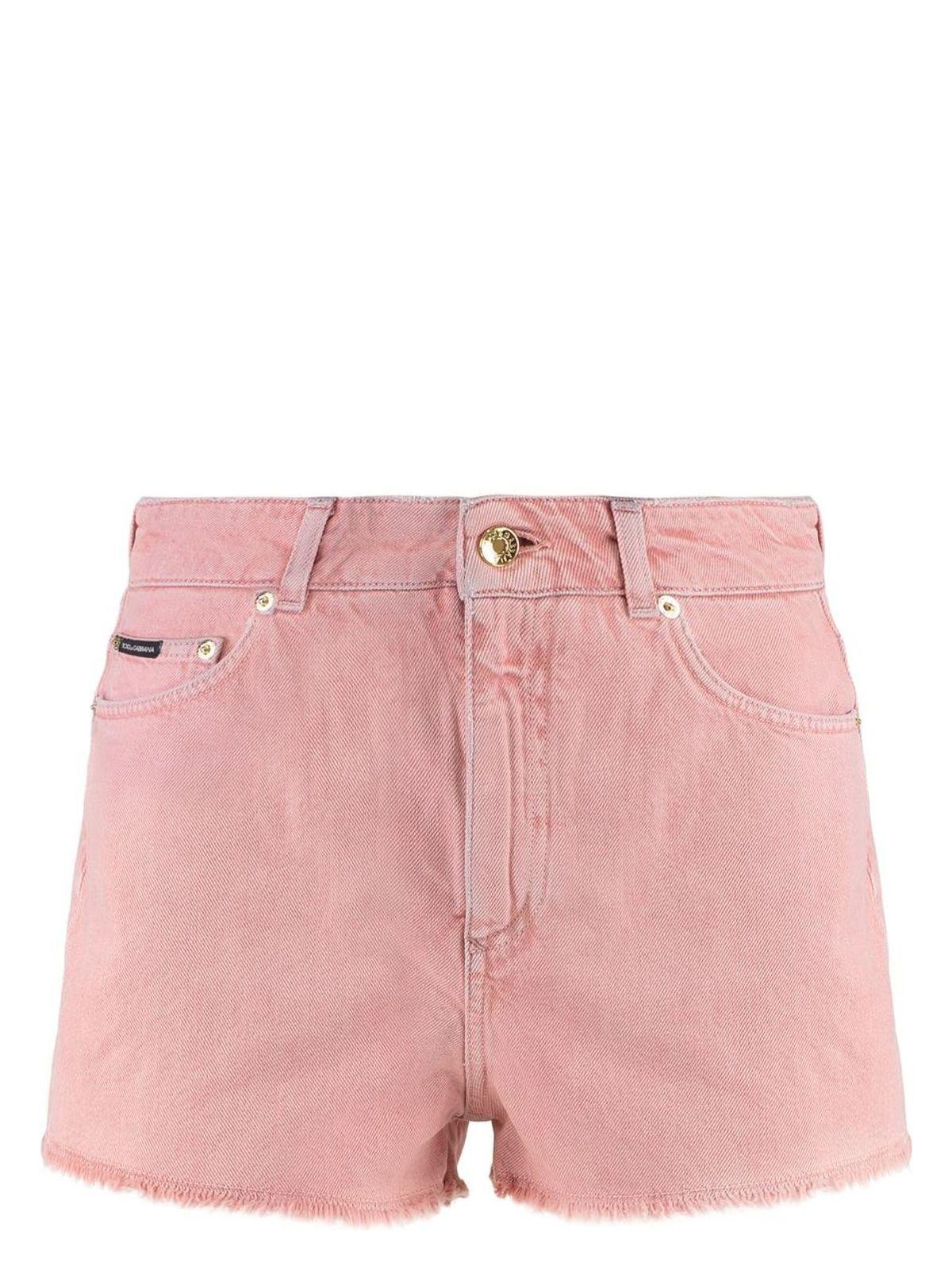 Dolce & Gabbana Women's Denim Cotton Shorts in Pink