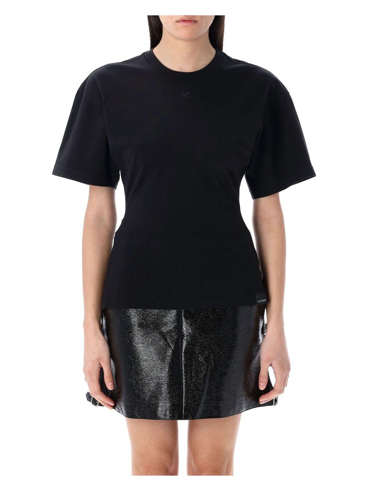 Courrèges Women's Fitted T-Shirt in Black