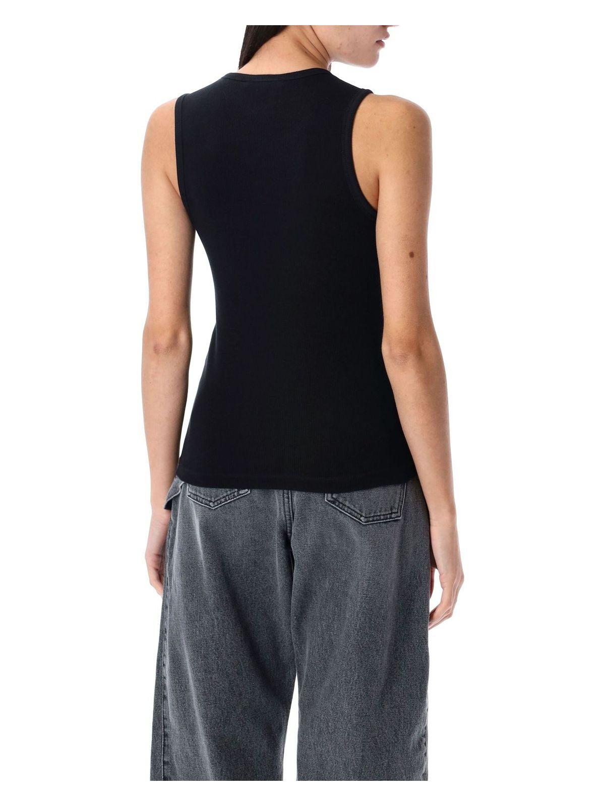 Jw Anderson Women's Anchor Logo Embroidery Tank Top in Black