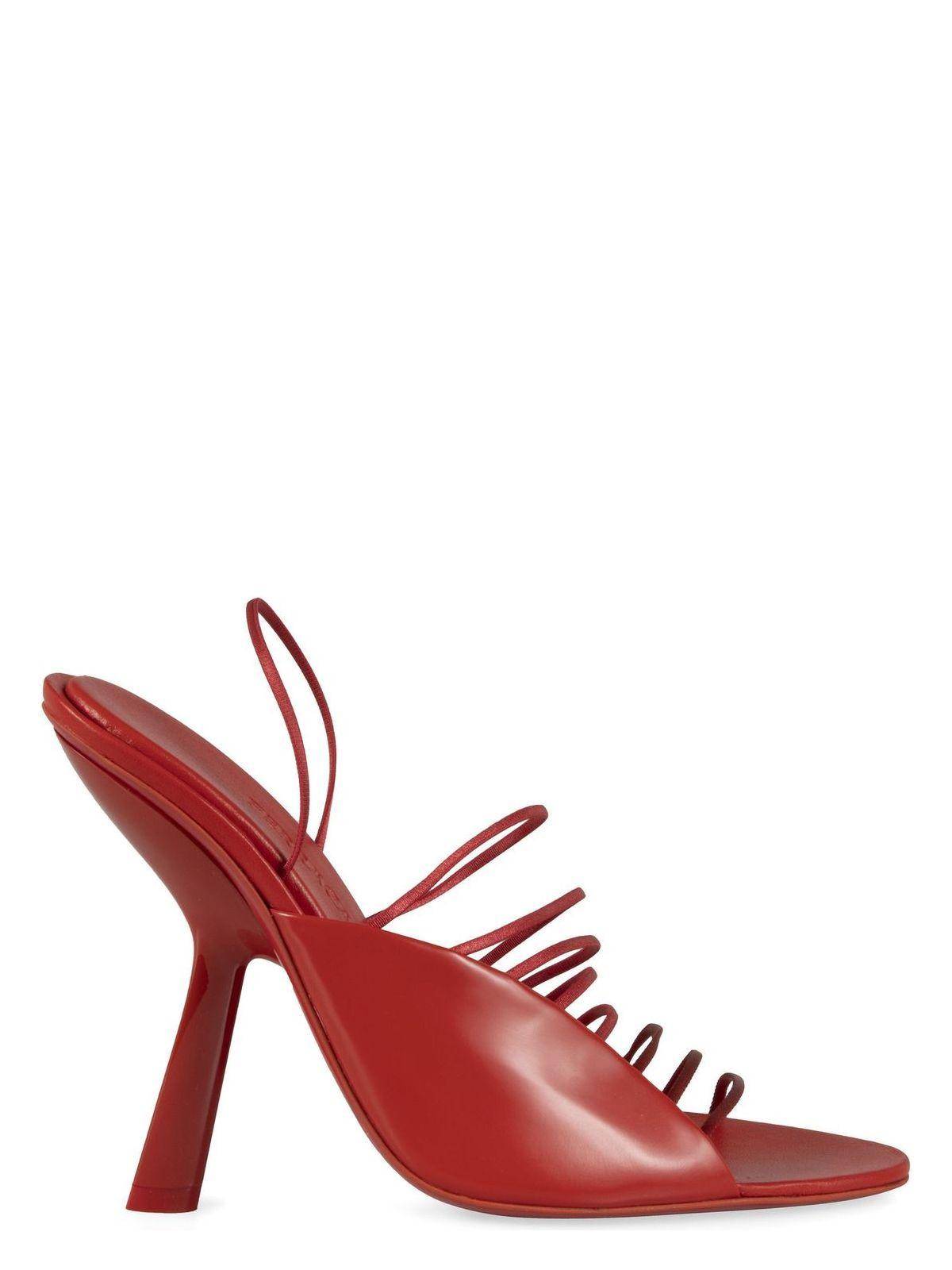 Ferragamo Women's Leather Sandals in Red