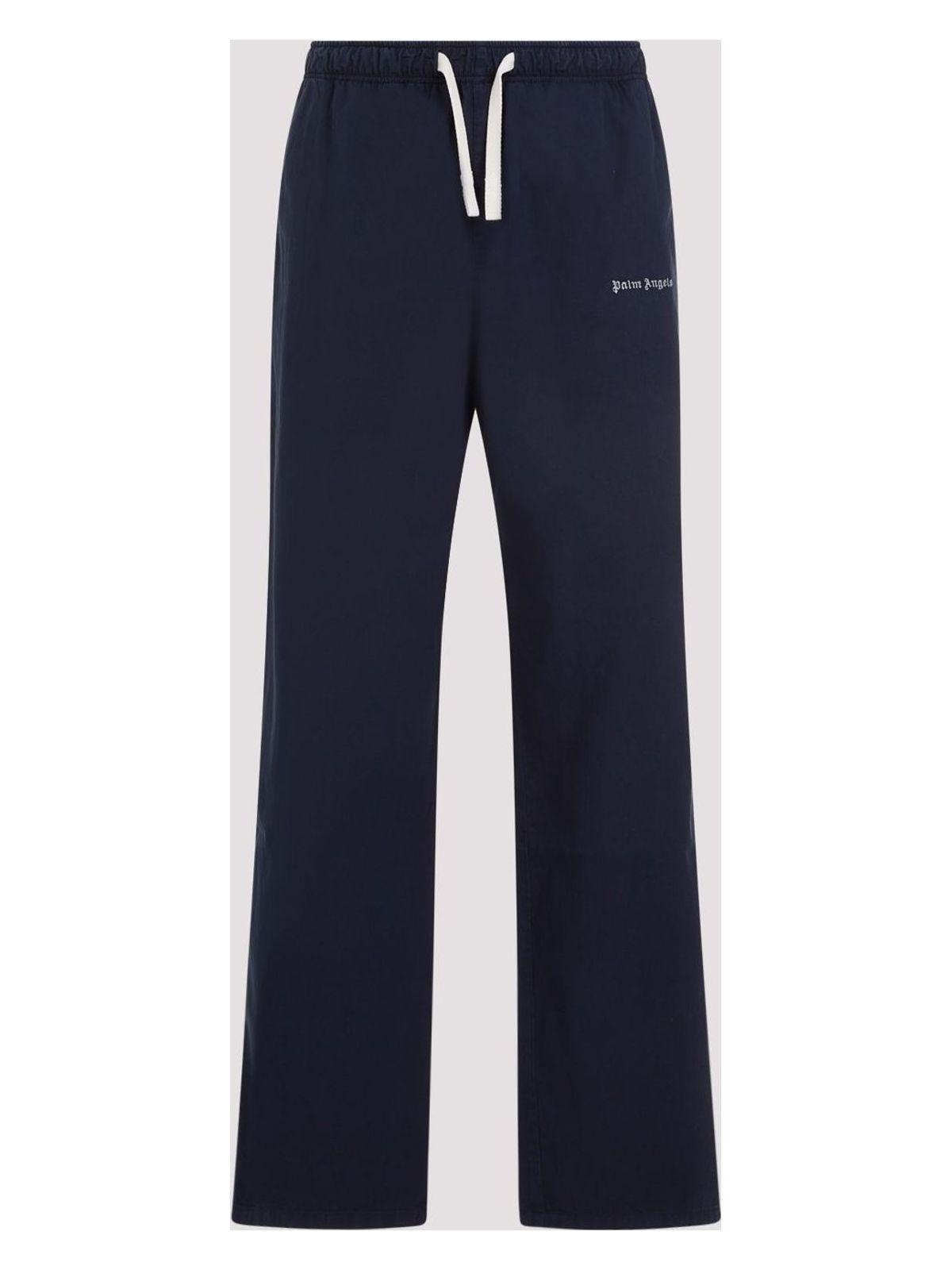 Palm Angels Mid-Rise Straight-Leg Trousers Midnight Blue