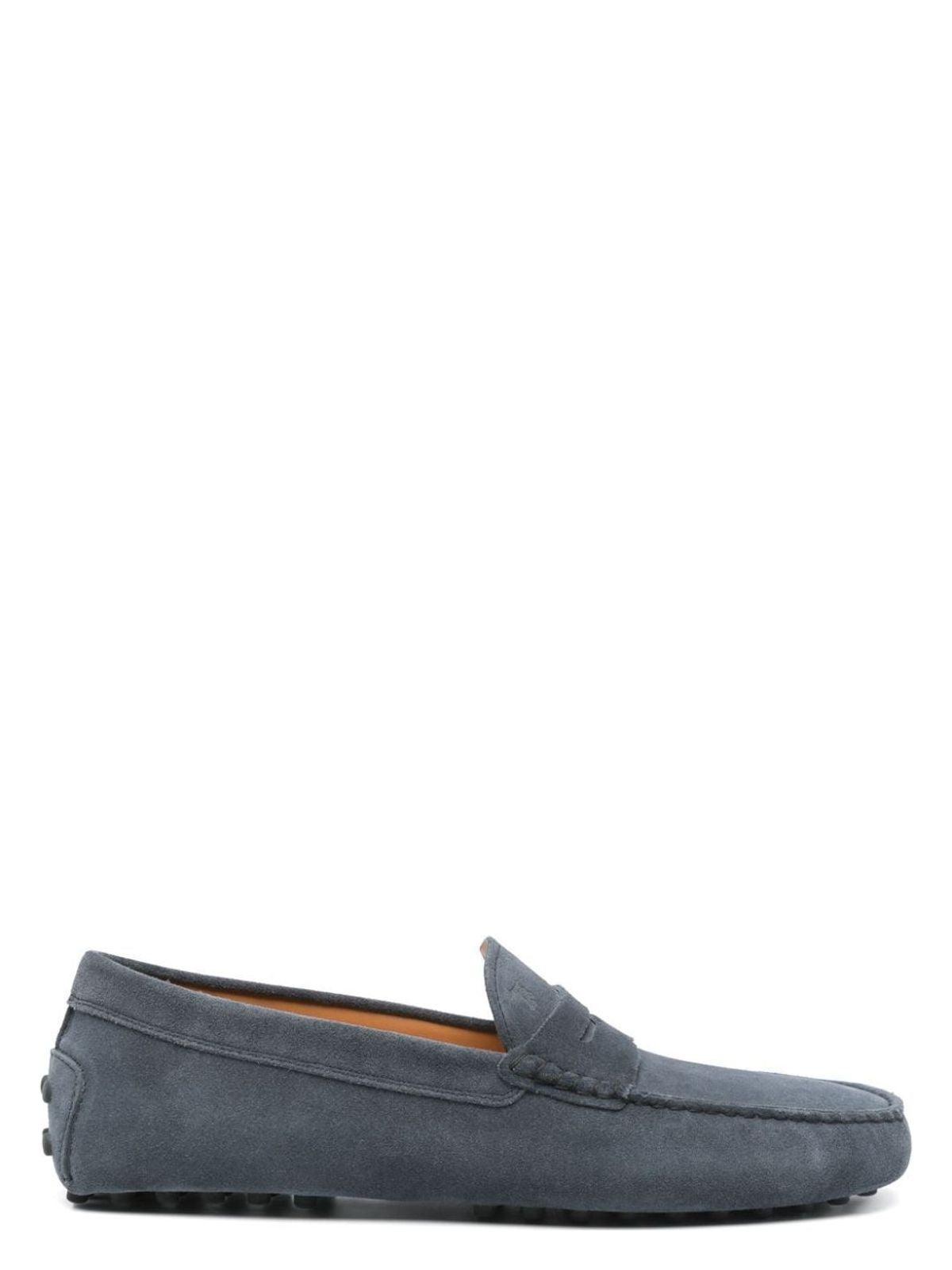 TOD'S Men's Gommino Suede Leather Loafers and Moccasins in Blue