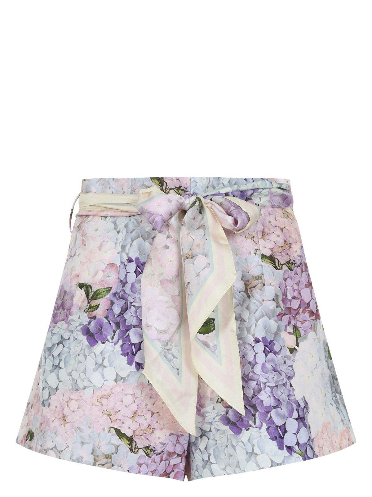 Zimmermann Printed Silk Dawning Shorts