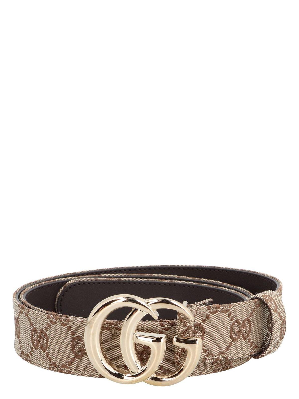 Gucci Women's GG Marmont Belt with Buckle in Beige