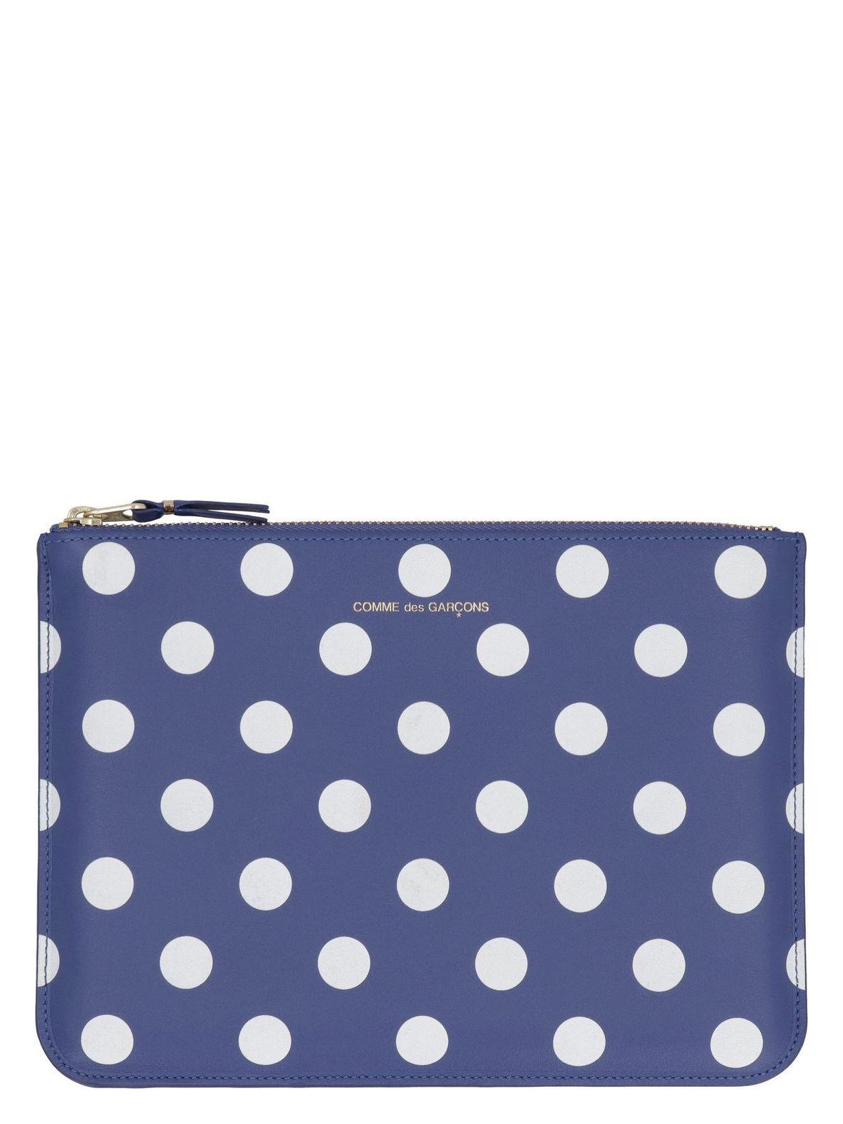 Comme des Garçons Wallet Printed Leather Flat Pouch