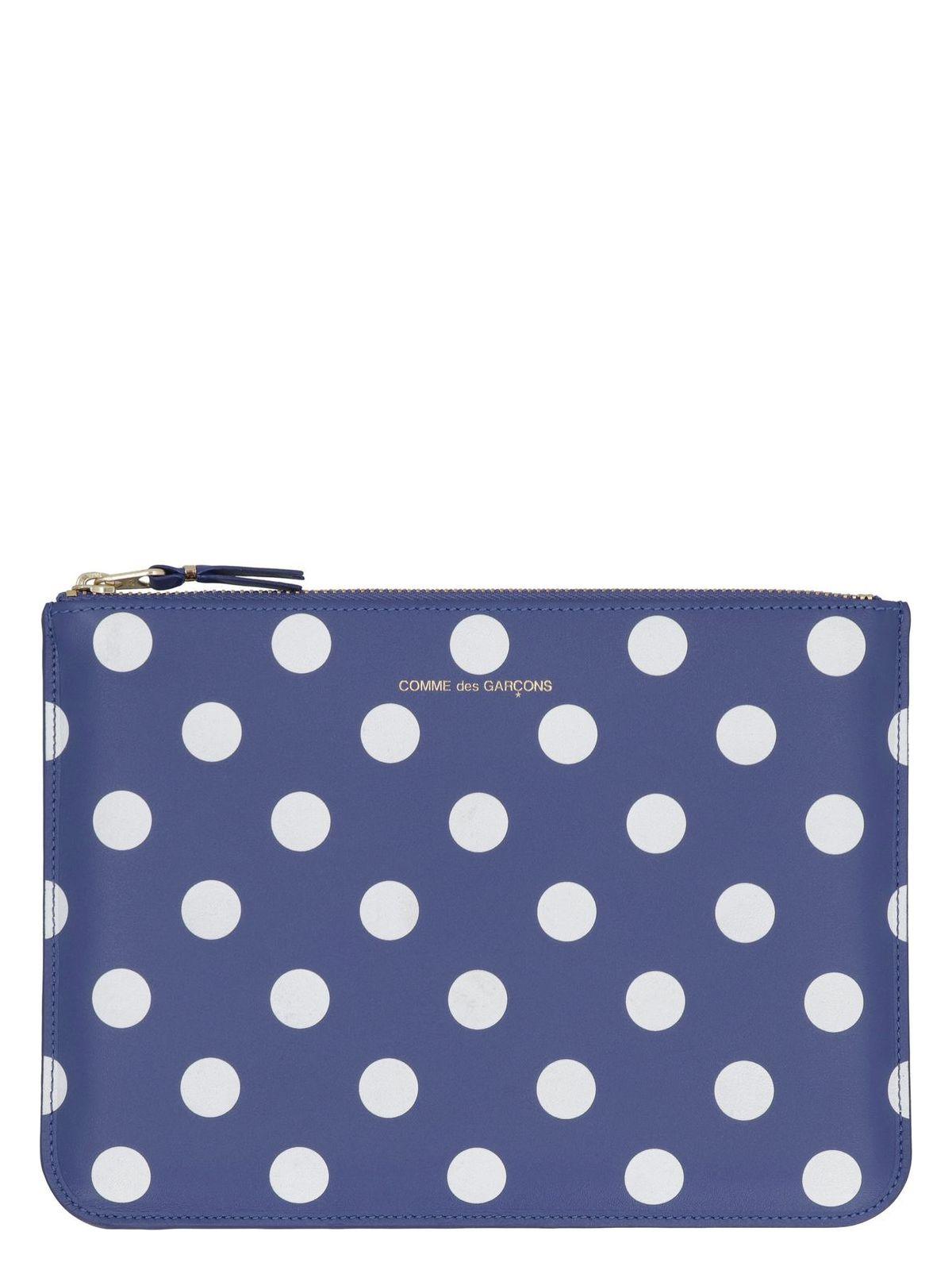 Comme des Garçons Wallet Printed Leather Flat Pouch