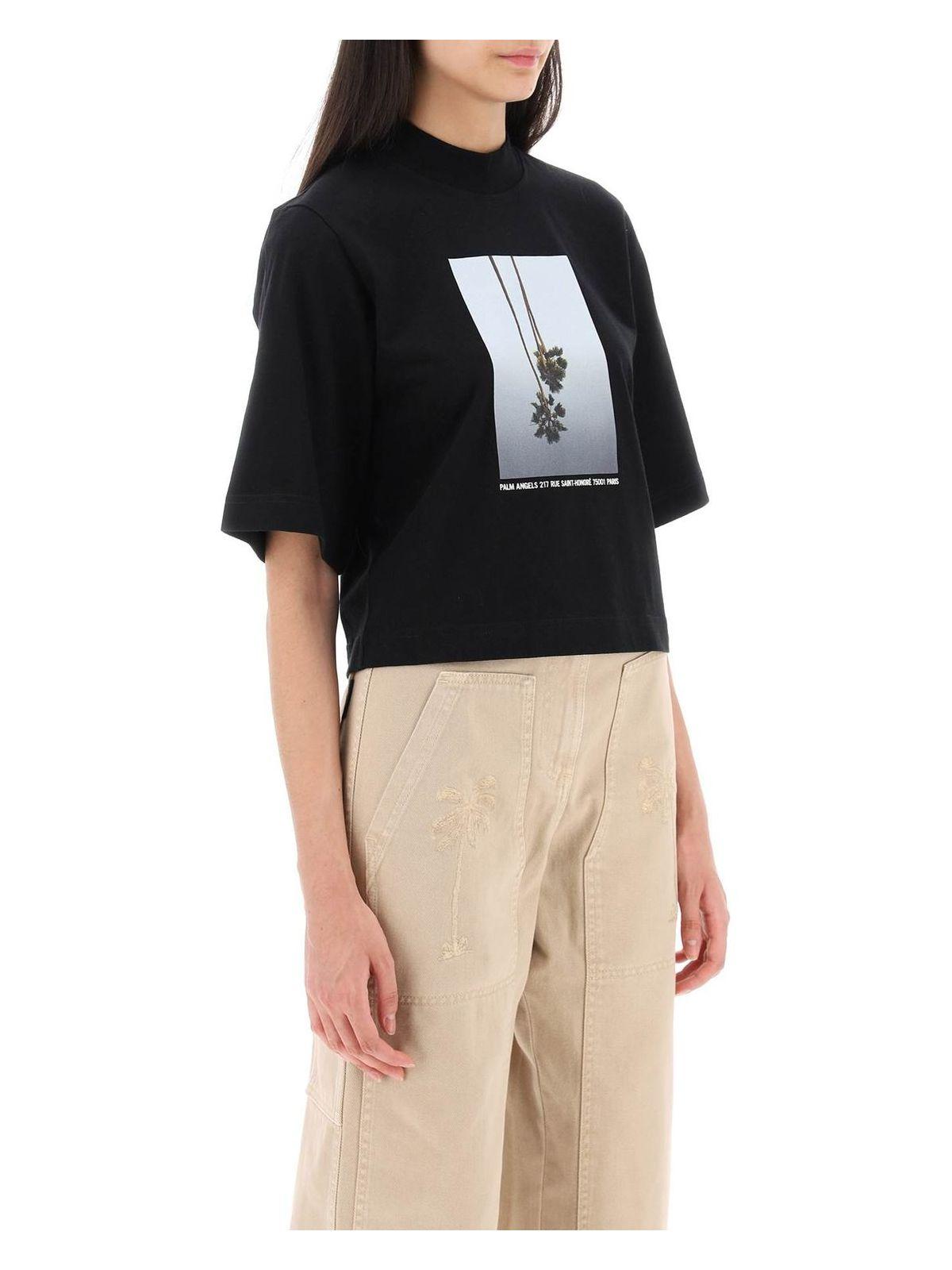 Palm Angels Printed Cotton T-Shirt
