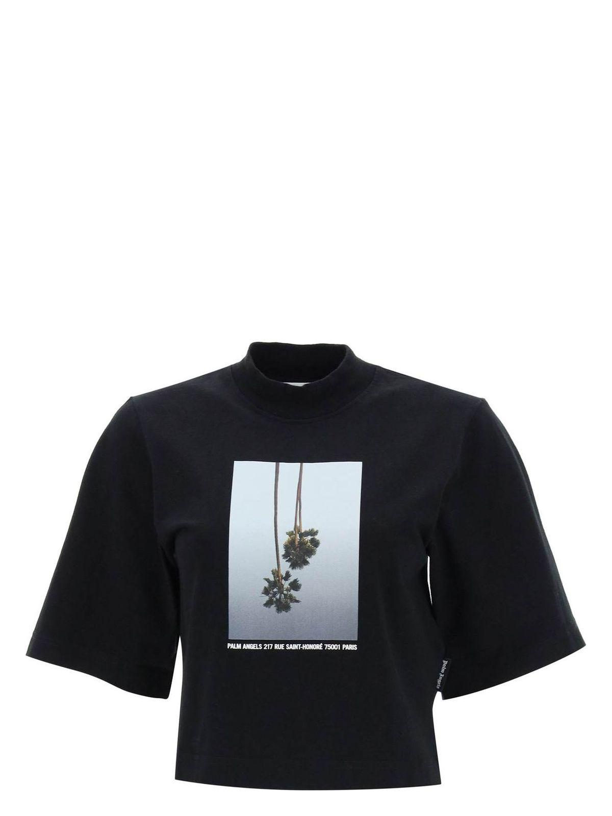 Palm Angels Printed Cotton T-Shirt