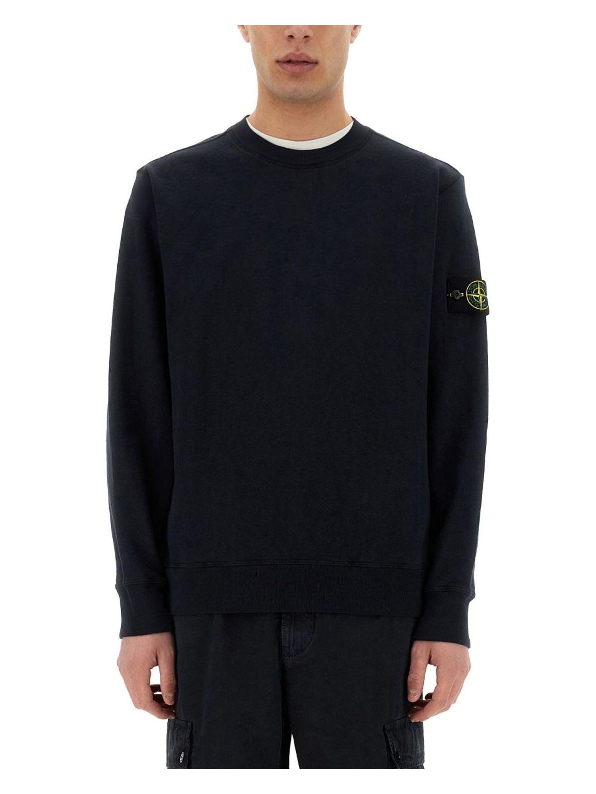 Stone Island Men's Cotton Sweatshirt in Blue