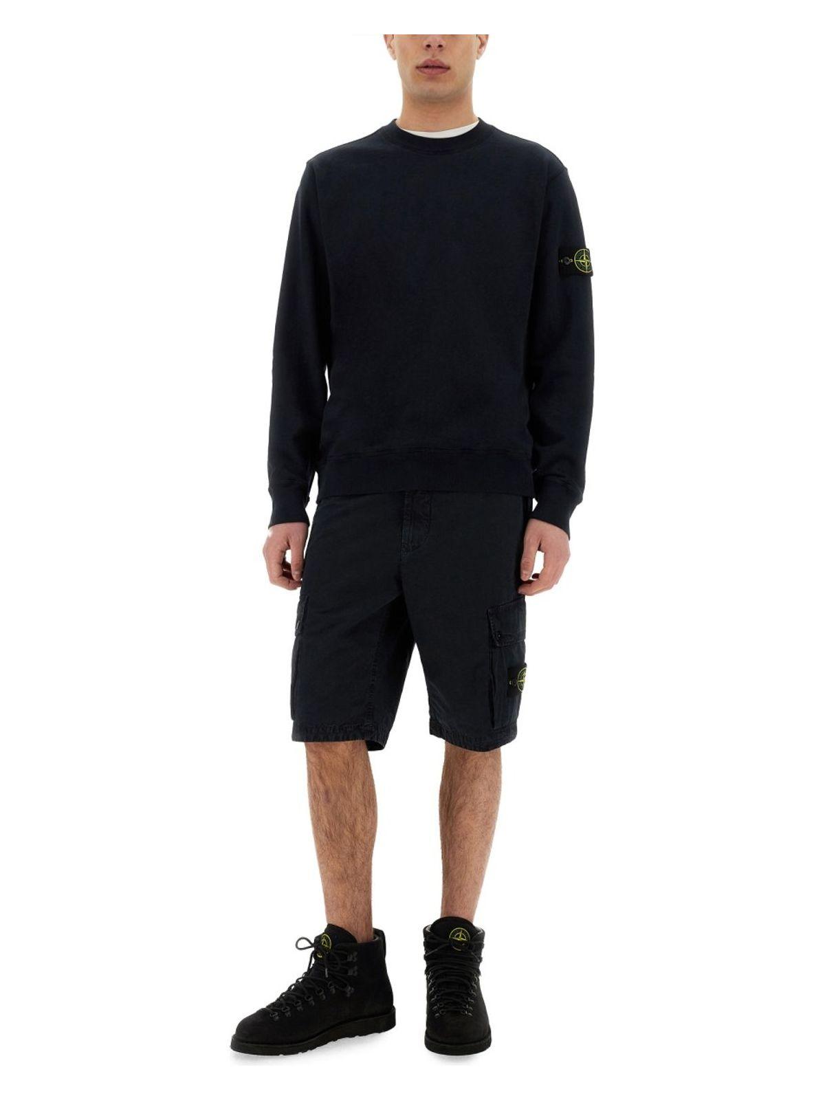 Stone Island Men's Cotton Sweatshirt in Blue