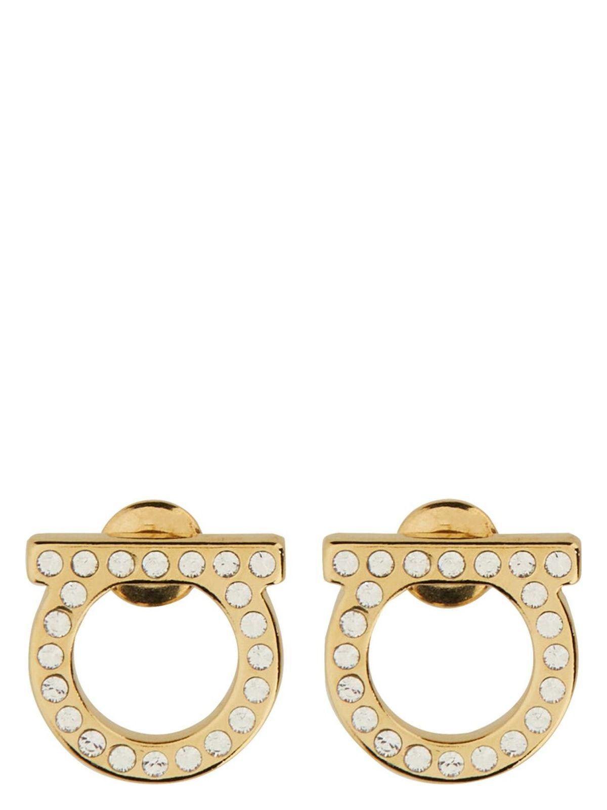 Ferragamo Gancini Crystals Earrings