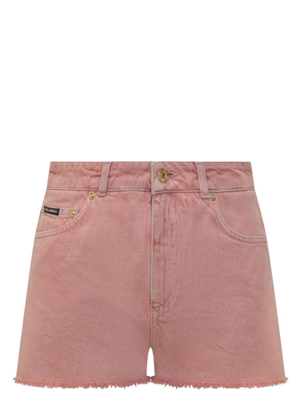 Dolce & Gabbana Women's Denim Cotton Shorts in Pink