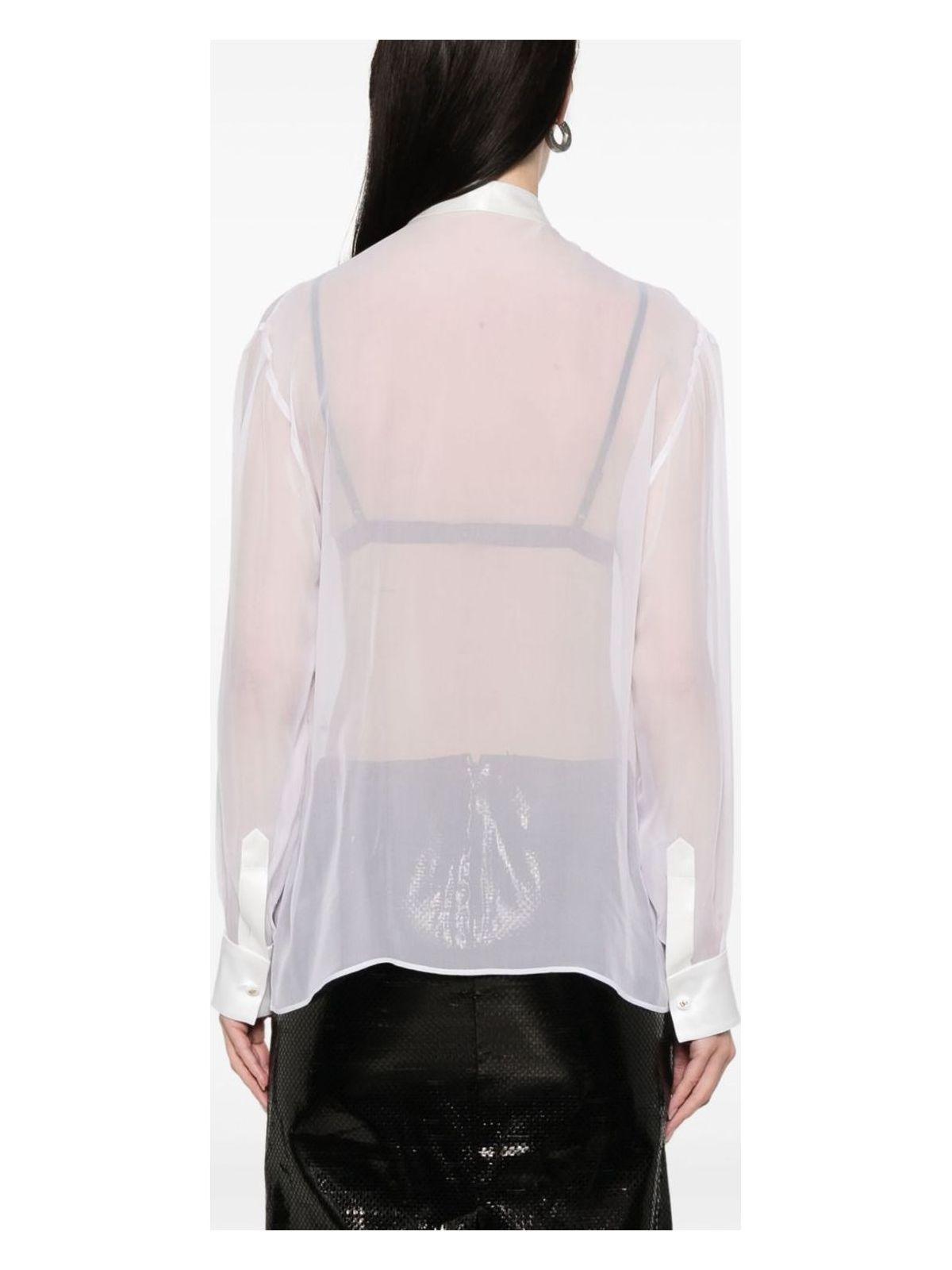 Dolce & Gabbana Women's Chiffon Shirt With Bow in White