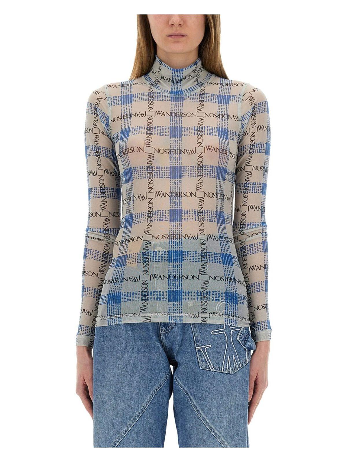 Jw Anderson Women's Semitransparent Top With Allover Logo