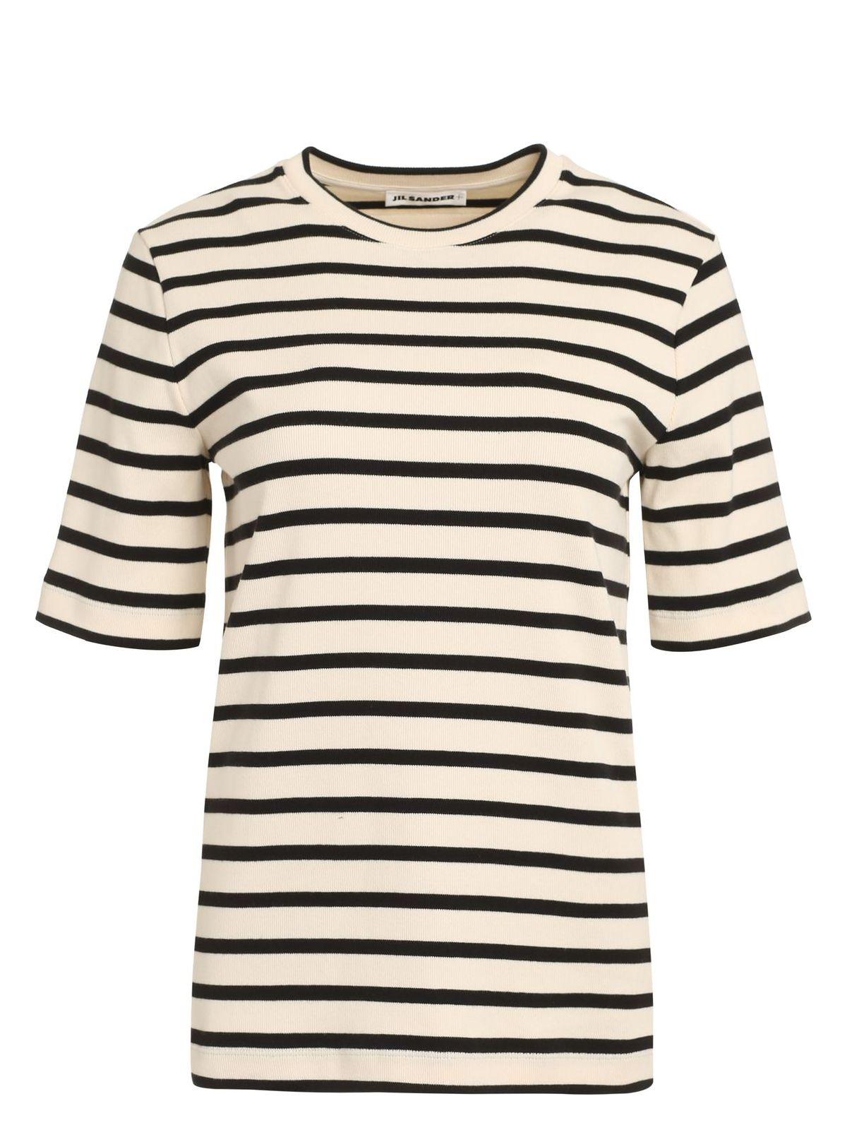 Jil Sander Women's Stripe Cotton T-Shirt