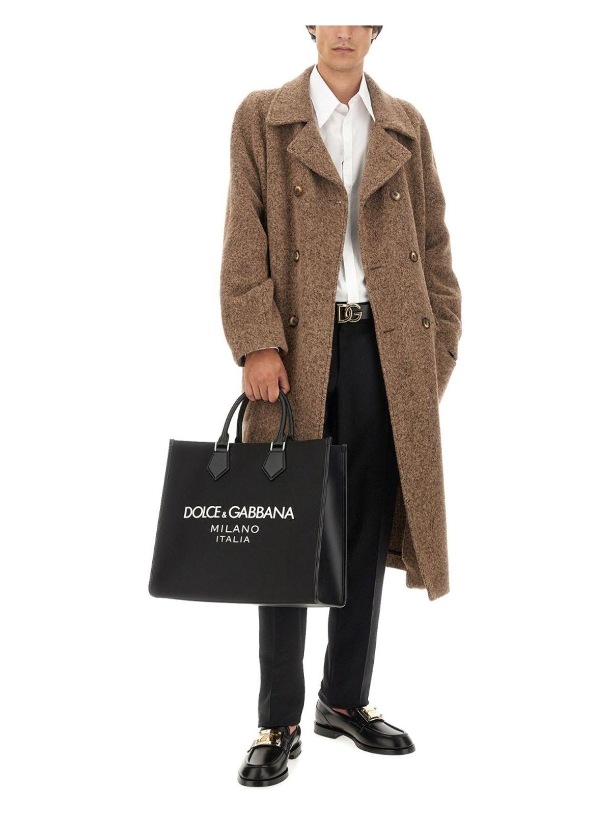 Dolce & Gabbana Men's Double-Breasted Coat in Brown