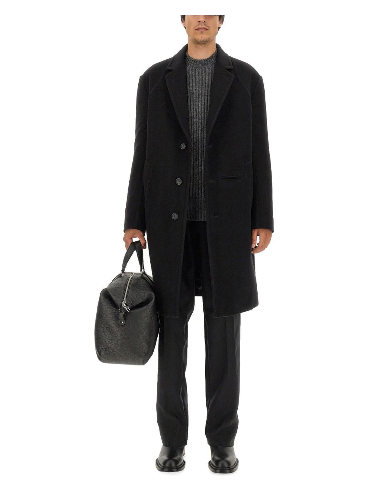 Alexander Mcqueen Men's Single-Breasted Coat in Black
