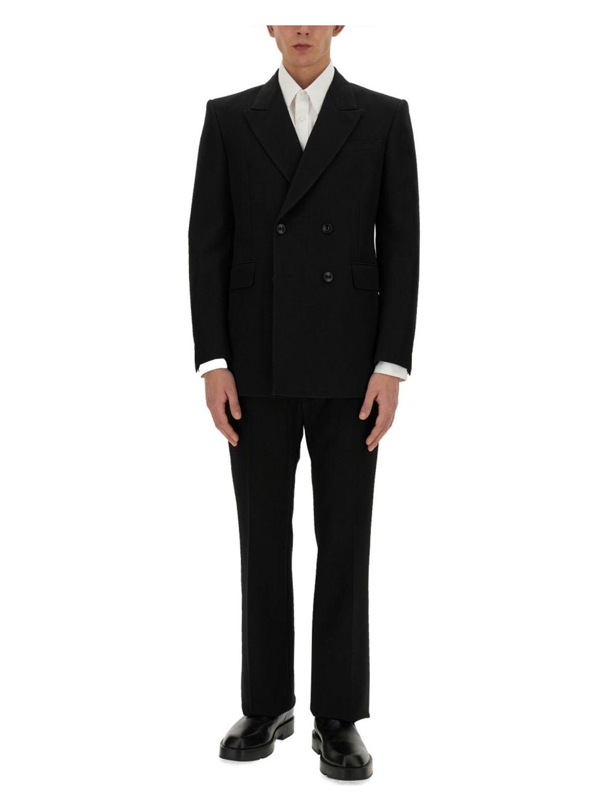 Alexander Mcqueen Men's Double-Breasted Jacket in Black and Blue