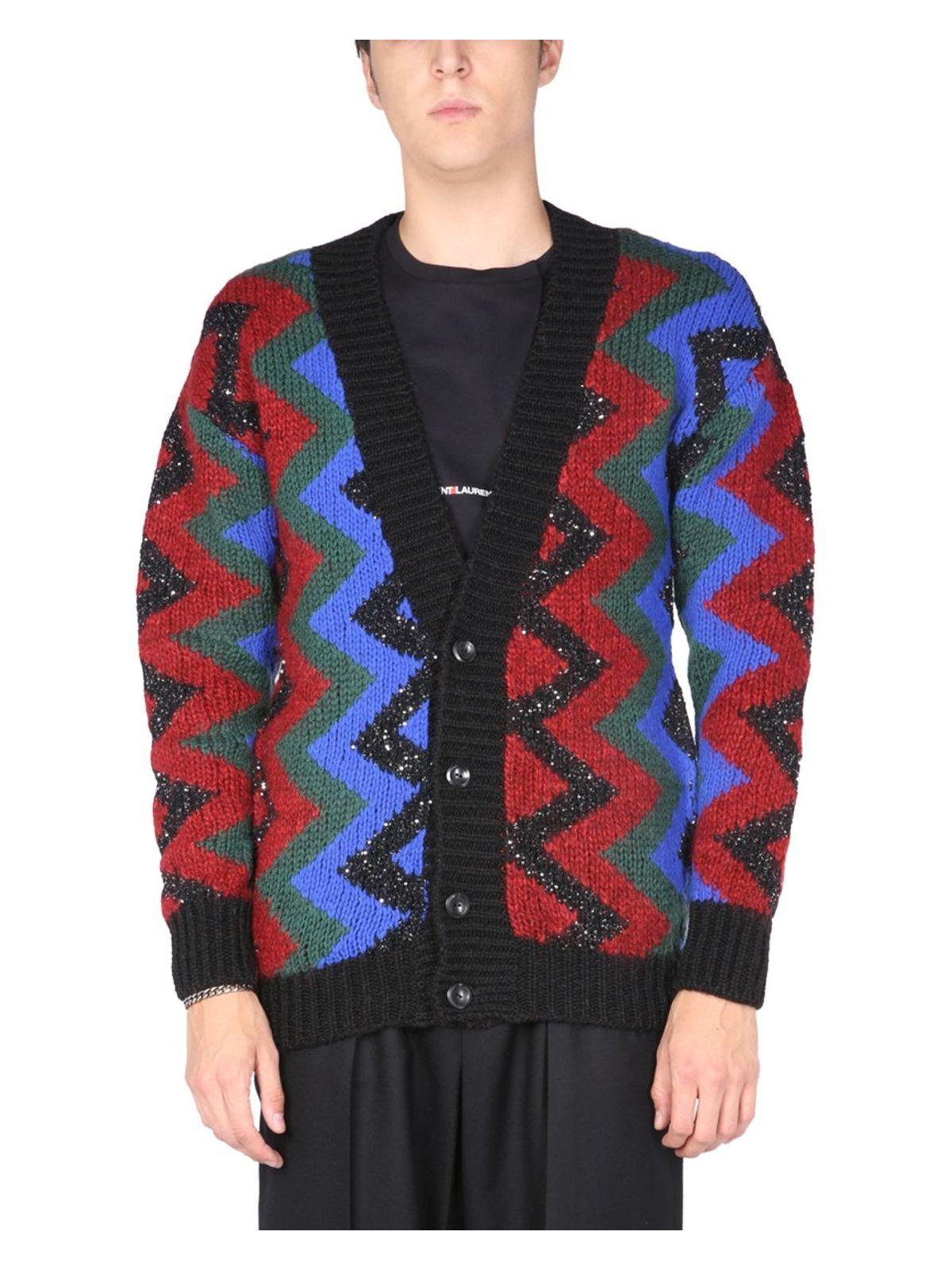 Saint Laurent Men's Jacquard Cardigan