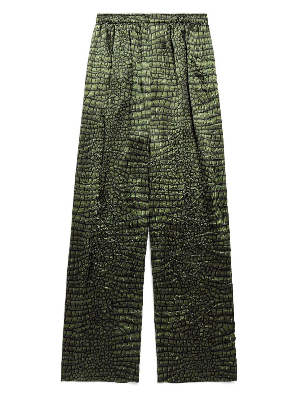 Balenciaga Women's Printed Silk Pajama Pants