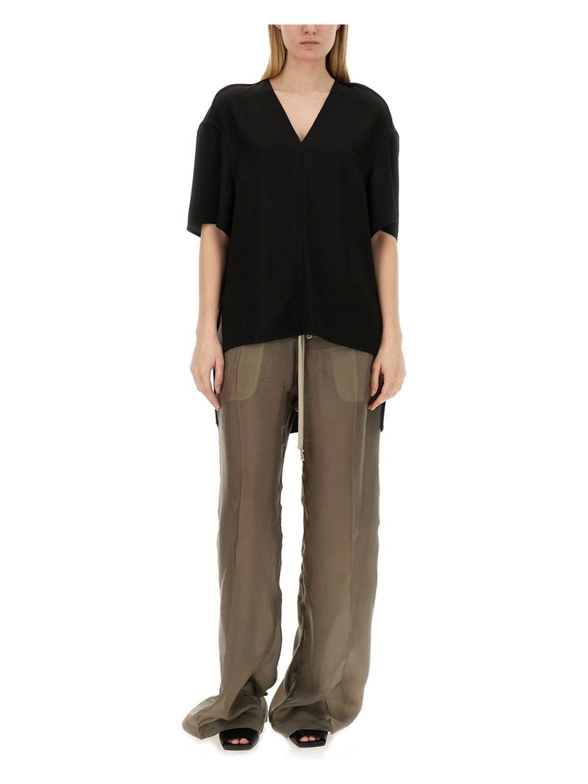 Rick Owens Women's V-Neck T-Shirt in Black