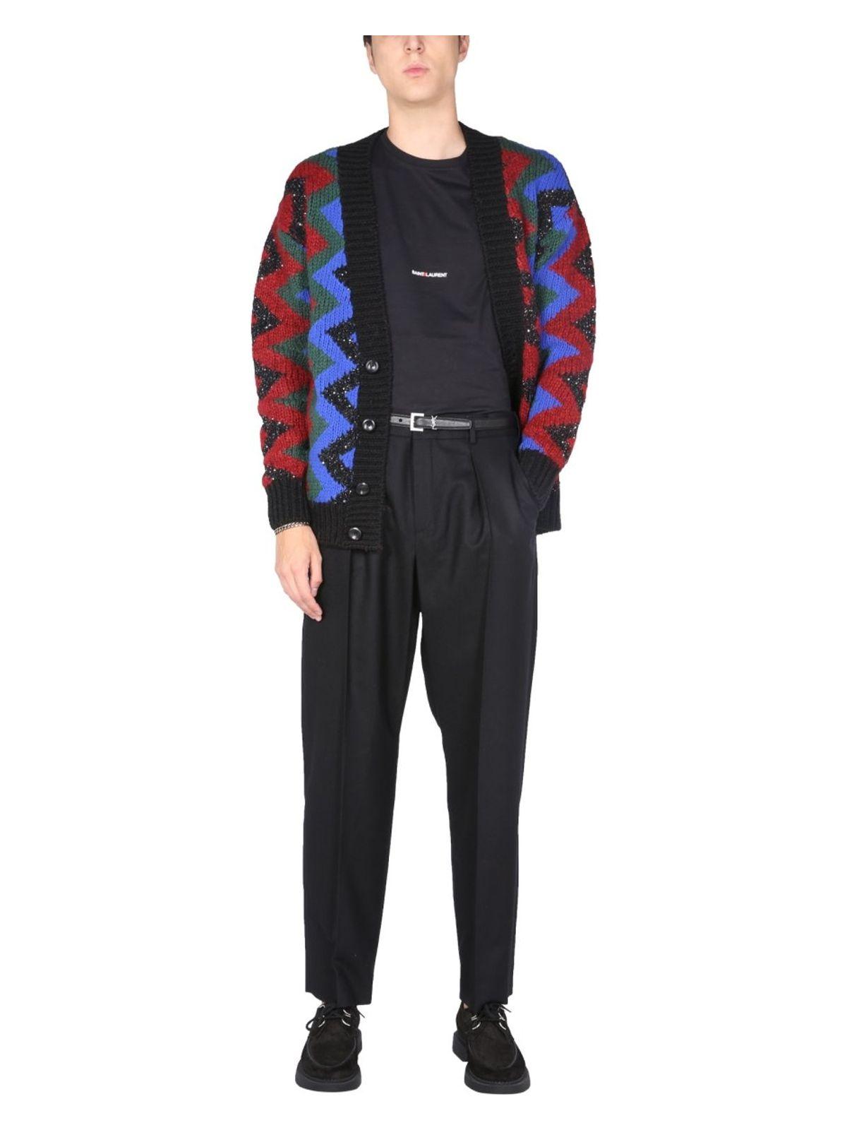 Saint Laurent Men's Jacquard Cardigan
