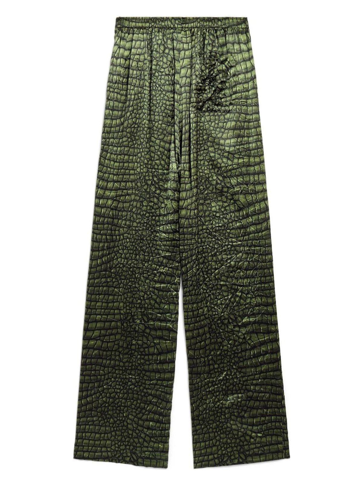Balenciaga Women's Printed Silk Pajama Pants