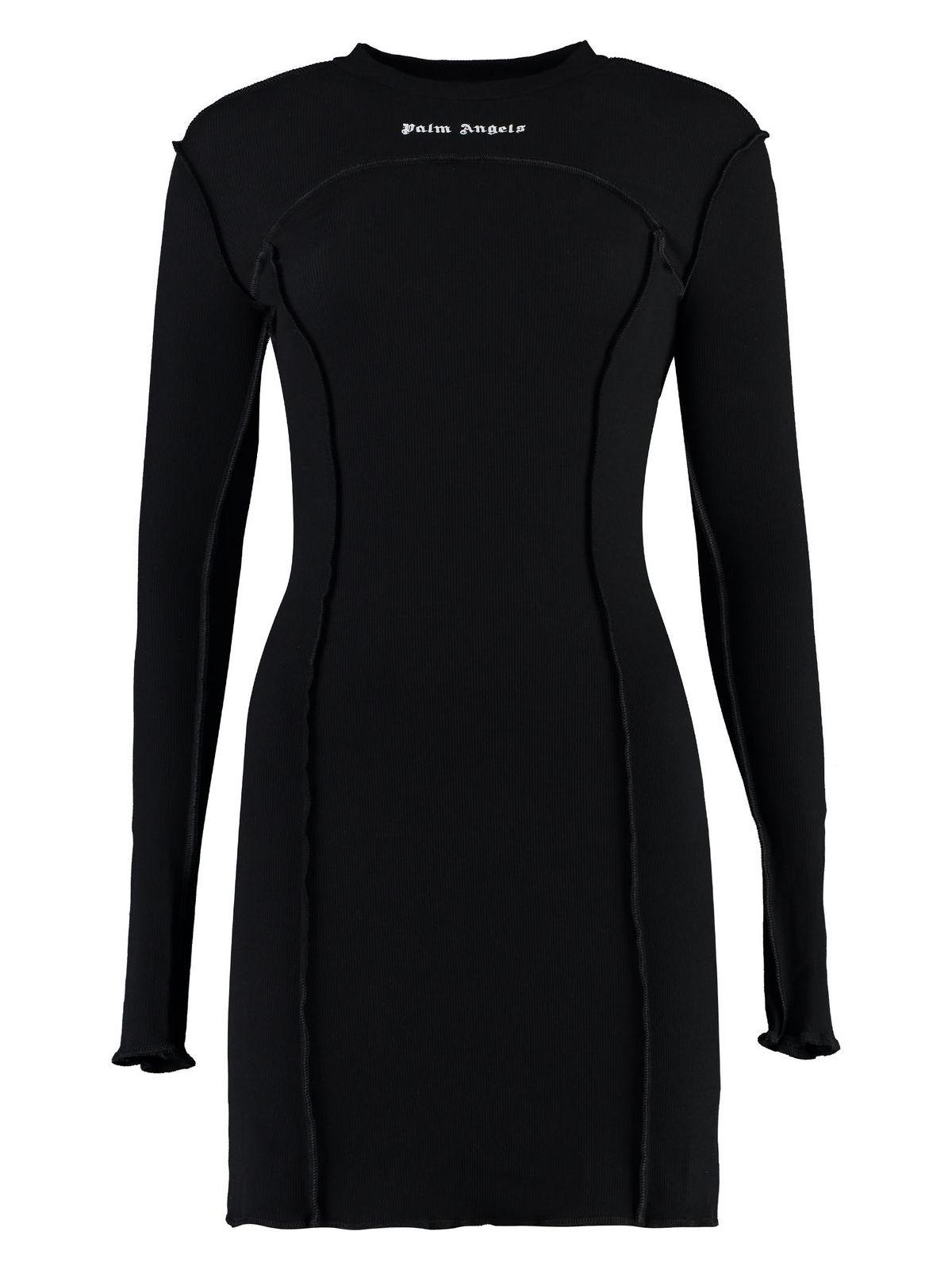 Palm Angels Women's Jersey Mini Dress in Black