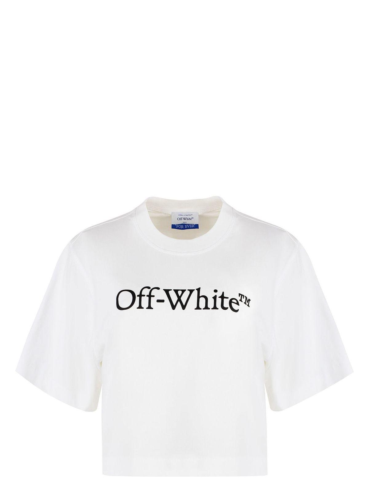 Off-White Women's Big Logo Bookish Crop Tee