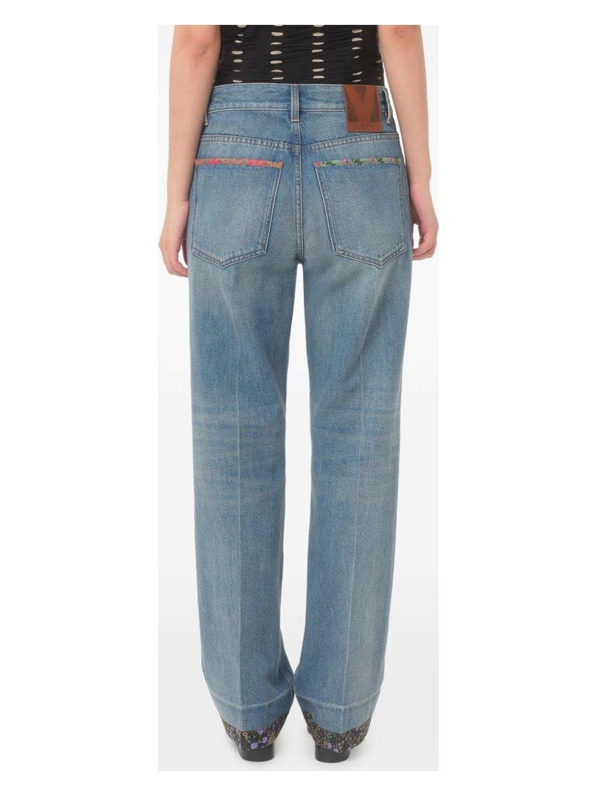 Valentino Women's Denim Cotton Jeans in Blue
