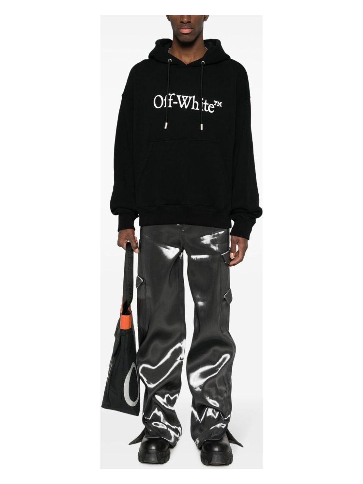 Off-White Big Bookish Cotton Hoodie and Logo Print Hoodie