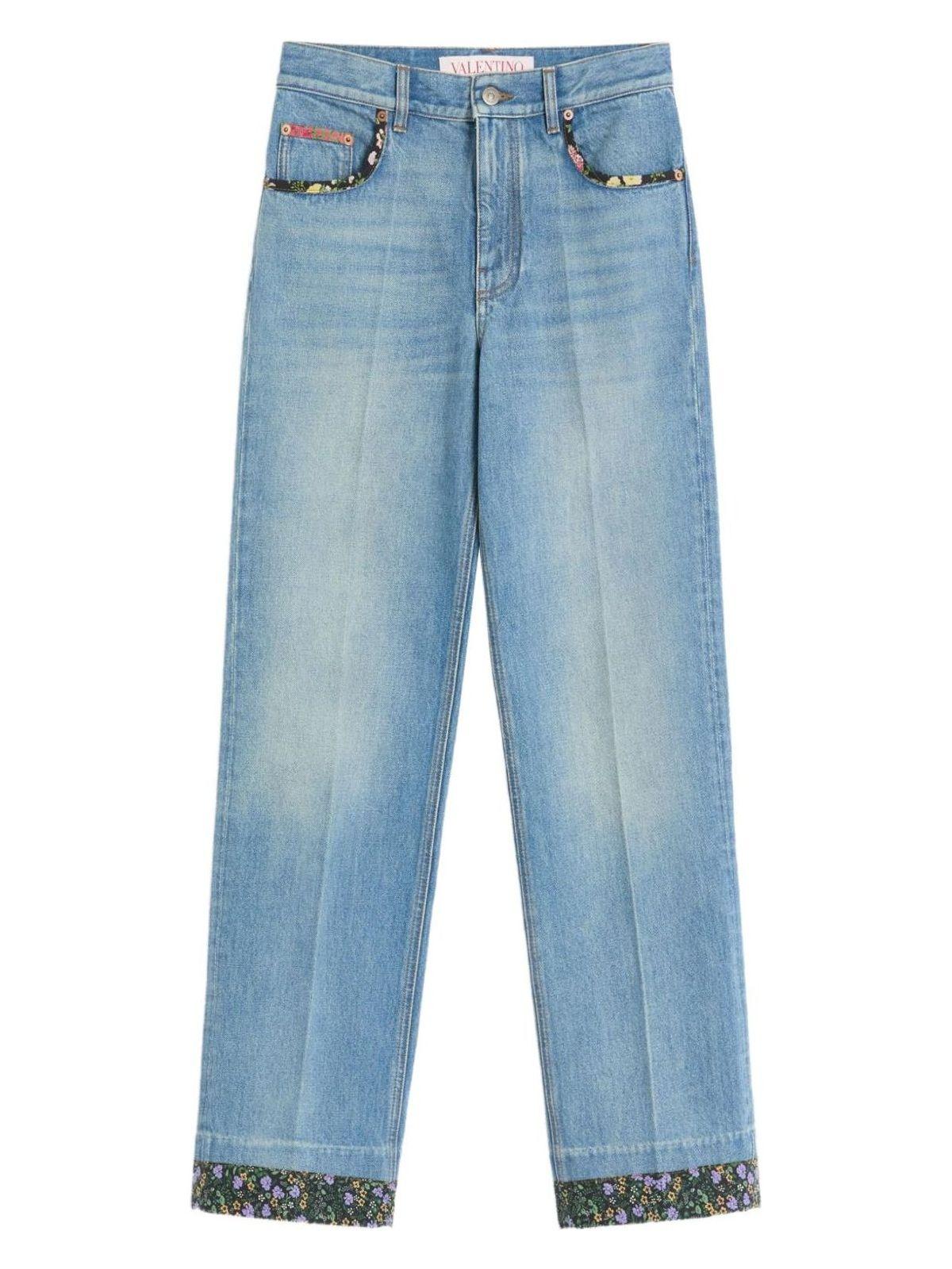 Valentino Women's Denim Cotton Jeans in Blue