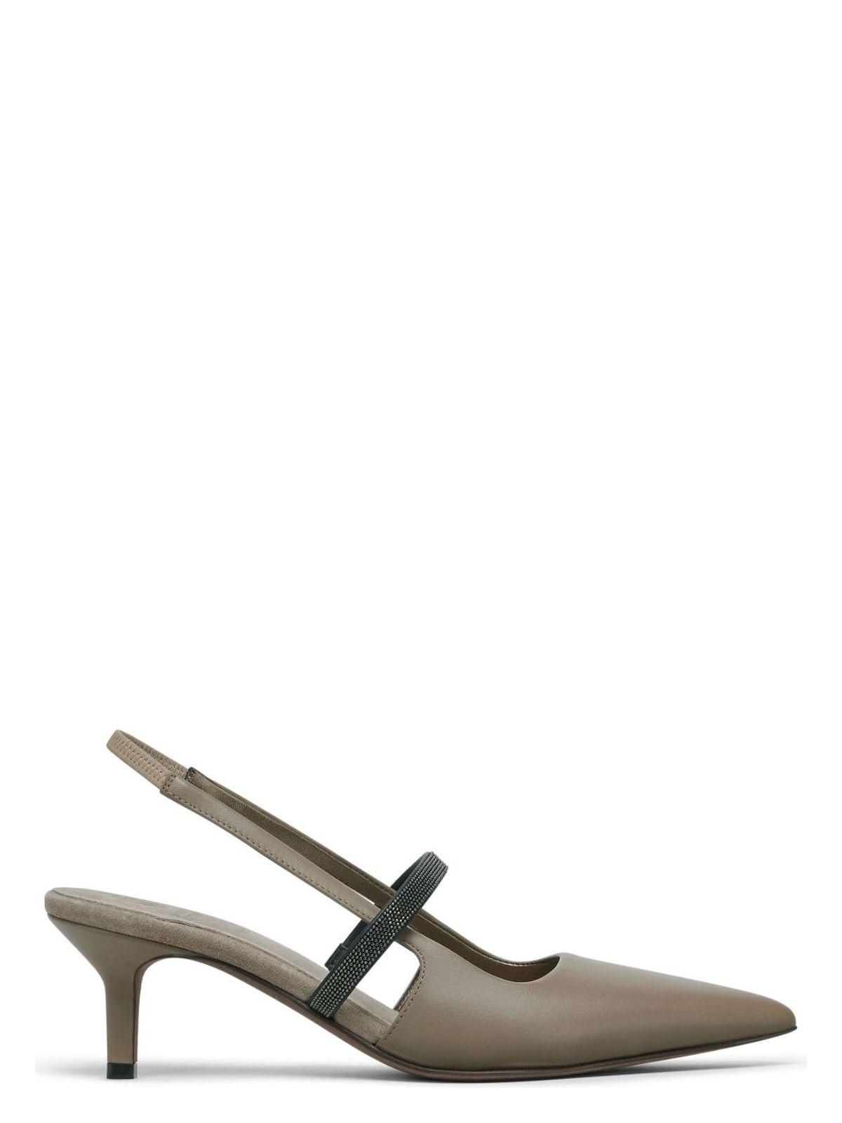 Brunello Cucinelli Women's Leather Slingback Pumps and Brown Leather Flats