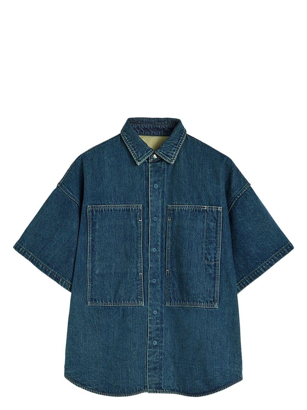 Jil Sander Women's Denim Cotton Shirt in Blue