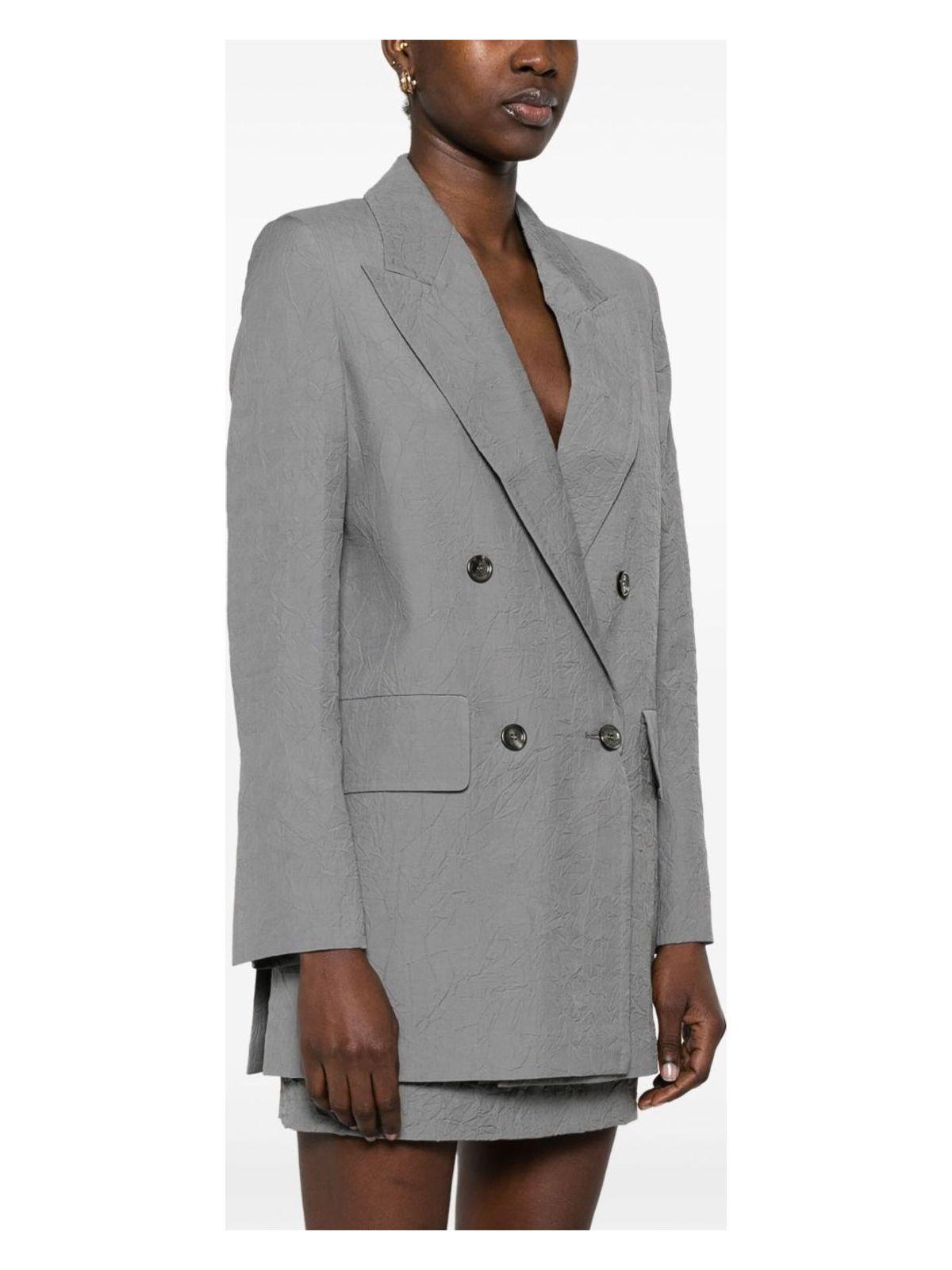 Max Mara Women's Wool Double-Breasted Jacket in Grey