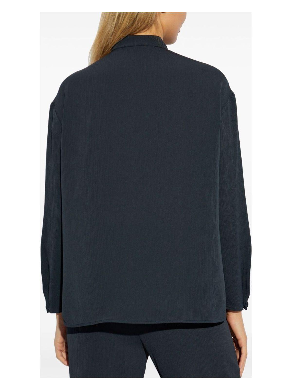 Emporio Armani Women's Long Sleeves Shirt in Blue